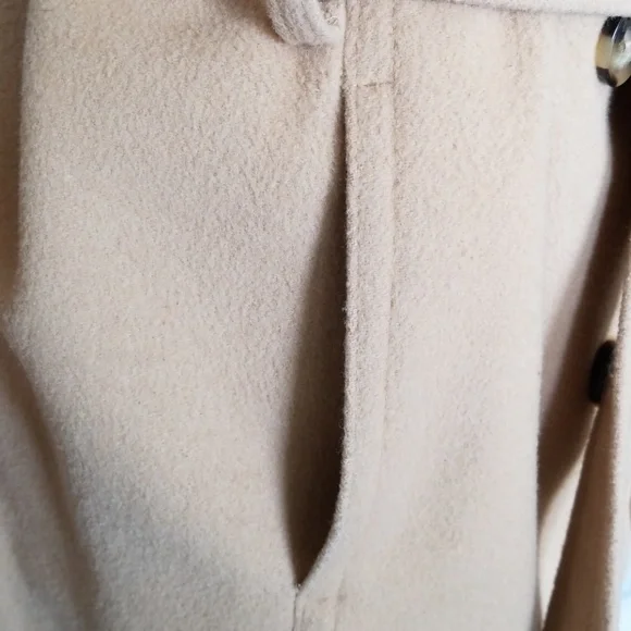 DKNY Tan Wool Blend Pea Coat - Picture 5 of 8